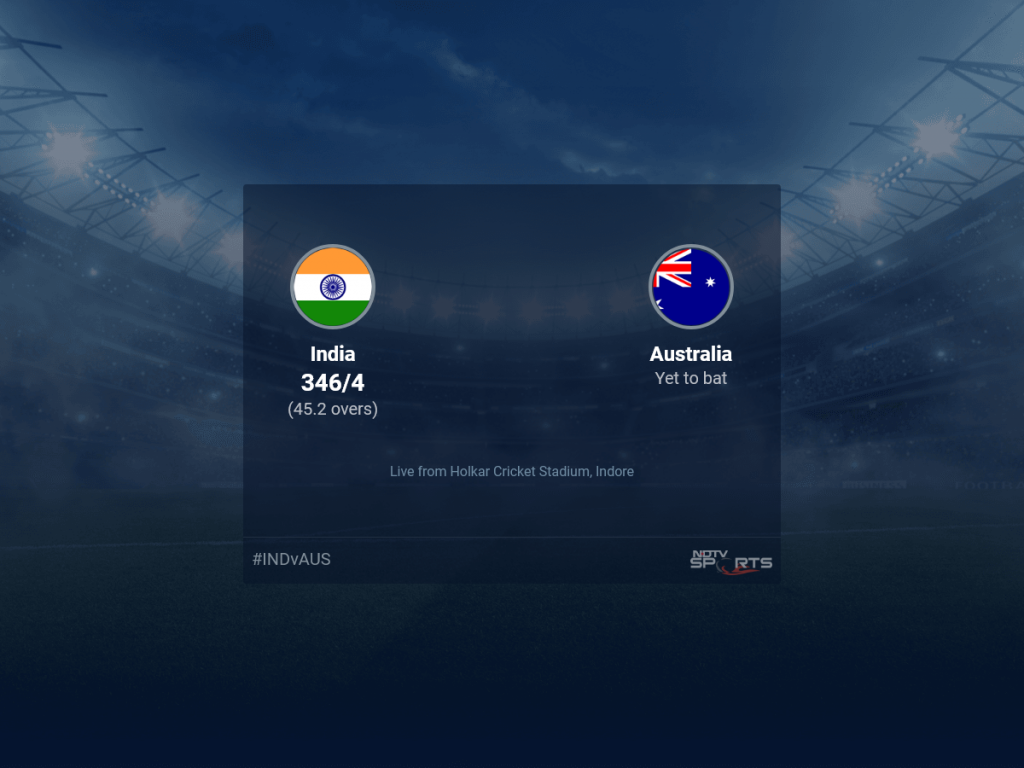 Puntuación en vivo de India vs Australia bola a bola, India vs Australia, puntuación de críquet en vivo de 2023 del partido de hoy en NDTV Sports